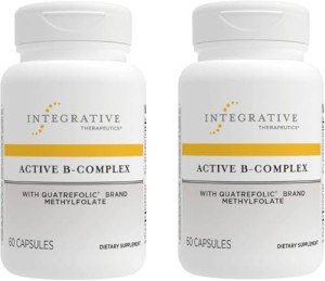 Integrative Therapeutics Active B-Complex - Energy Metabolism Support* - B-Complex Vitamin Supplement with 8 B-Vitamins, Vitamin B12, Folate, Choline - 60 Capsules - 2 Pack
