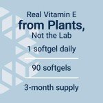 Life Extension Super Vitamin E 268 mg Non-Synthetic for Whole-Body Health, Gluten Free, Non-GMO, 90 Count