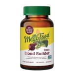 MegaFood Blood Builder Iron Supplement Clinically Shown to Increase Iron Levels Without Side Effects, Vegan Supplement For Women with Vitamin C, Vitamin B12 & Folic Acid, 60 Tablets