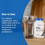 Nutricost Iron 65mg - 240 Tablets, Non-GMO