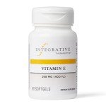 Integrative Therapeutics - Vitamin E - Tocopherol Form of Vitamin E - Supports Heart Health & Promotes Antioxidant Activity* - 60 Softgels