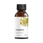 THORNE - Vitamin D + K2 Liquid with a metered Dispenser - Vitamins D3 and K2 to Support Healthy Bones and Muscles* - 1 Fl Oz (30 ml) - 600 Servings