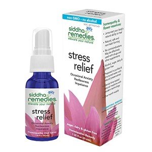 Siddha Remedies Stress Relief Homeopathic Oral Spray for Worry, Irritability & Restlessness | 100% Natural Homeopathic Medicine Remedy with Flower Essences for Relaxing & Calming The Mind