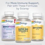 SOLARAY Super Bio Buffered Vitamin C 1000mg, Two-Stage, Timed Release Vitamin C with Bioflavonoids, Immune Support Supplement - High Absorption, Vegan, 60 Day Guarantee, 50 Servings, 100 VegCaps