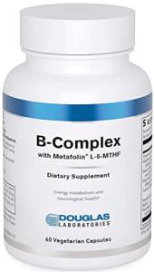 Douglas Laboratories B-Complex with Metafolin - Comprehensive B Vitamin Supplement - Energy & Brain Health Support* - With Folate, Biotin & Thiamin - Non-GMO - 60 Vegetarian Capsules