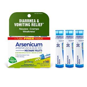 Boiron Arsenicum Album 30C Homeopathic Medicine for Relief from Diarrhea, Nausea, Vomiting, Cramps, and Traveler's Diarrhea - 3 Count (240 Pellets)