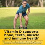 Nature Made Vitamin D3 K2 Supplement, 5000 IU (125 mcg) Vitamin D for Bone, Teeth, Muscle and Immune Support, 30 D3 and K2 Softgels, 30 Day Supply