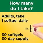 Nature Made Vitamin D3 K2 Supplement, 5000 IU (125 mcg) Vitamin D for Bone, Teeth, Muscle and Immune Support, 30 D3 and K2 Softgels, 30 Day Supply