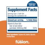 Bariatric Fusion Vitamin A, 3000 mcg of Retinyl Palmitate, Post Bariatric Surgery Supplement, 60 Count