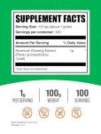 BulkSupplements.com American Ginseng Extract Powder - Ginseng Supplement, Herbal Supplements - Gluten Free, 1g per Serving, 100g (3.5 oz) (Pack of 1)