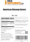 BulkSupplements.com American Ginseng Extract Powder - Ginseng Supplement, Herbal Supplements - Gluten Free, 1g per Serving, 100g (3.5 oz) (Pack of 1)