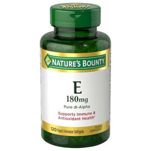 Nature's Bounty Vitamin E Pills and Supplement Softgels, Supports Antioxidant Health, 400iu, 120 Count