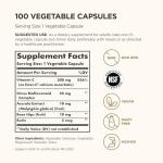 Solgar Ester-C Plus 500 mg Vitamin C (Ascorbate Complex), 100 Vegetable Capsules - Gentle & Non Acidic - Antioxidant & Immune Support - Non GMO, Vegan, Gluten Free, Kosher - 100 Servings
