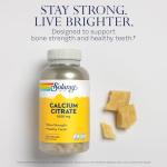 Solaray Calcium Citrate 1000mg - Chelated Calcium Supplement - Supports Bone Strength and Healthy Teeth - Easy to Digest - 60-Day Guarantee, Vegan - 60 Servings, 240 VegCaps