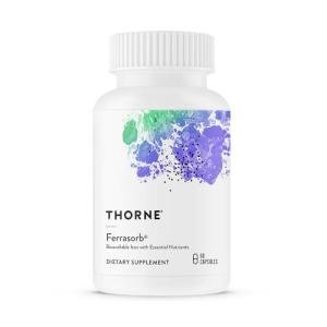 Thorne Ferrasorb Iron with Cofactors, 60 Capsules