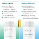 Methyl B Complete - 60 Vegetable Capsules | Optimal Methylation Support Supplement with Quatrefolic 5-MTHF (Active folate), Methylcobalamin (Active B12), B2, B6, and TMG | Pharmaceutical Grade