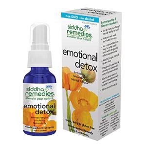 Siddha Remedies Emotional Detox Homeopathic Oral Spray for Melancholy, Irritability & Mental Fatigue | 100% Natural Homeopathic Medicine Remedy with 12 Flower Essences for Cleansing Mind
