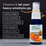 Siddha Remedies Emotional Detox Homeopathic Oral Spray for Melancholy, Irritability & Mental Fatigue | 100% Natural Homeopathic Medicine Remedy with 12 Flower Essences for Cleansing Mind