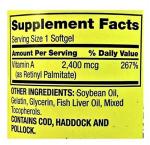 Spring Valley - Vitamin A SUPPLEMENT 2400MCG 250 Softgels