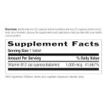 Country Life Vitamin B12 Supplement - Essential for Brain Function, Nerve Health, Red Blood Cells - Ideal for Anemia Prevention - Vegan Vitamin B, 1000 mcg - Gluten-Free, 60 Tablets