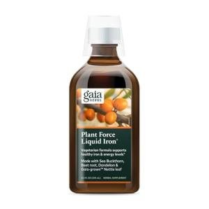 Gaia Herbs Plant Force Liquid Iron Supplement 8.5 oz