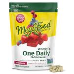 MegaFood Multivitamin for Women, One Daily Multivitamins, Soft Chews with Folate, Methylated B12, Vitamin B6, Biotin, Vitamin D3, C & A - Mixed Berry Flavor - Vegetarian, Non-GMO - 30 Chews