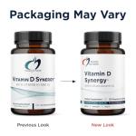 Designs for Health Vitamin D Synergy - 2000 IU Vitamin D with K Supplement - Supports Healthy Moods, Bone Health + Immune Health for Adults - VIT D3 + Vitamin K - Gluten Free + Non-GMO (120 Capsules)