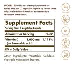 Solgar Vitamin C 1000 mg, 100 Vegetable Capsules - Antioxidant & Immune Support - Overall Health - Healthy Skin & Joints - Bioflavonoids Supplement - Non-GMO, Vegan, Gluten Free, Kosher - 100 Servings