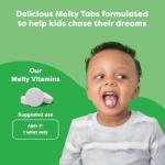 Renzo's Dynamite Vitamin D3, Dissolving Kids Vitamin D3, 60 Sugar-Free Melty Tabs, Lil’ Green Apple Flavored