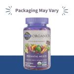 Garden of Life Organics Prenatal Gummies Multivitamin with Vitamin D3, B6, B12, C & Folate for Healthy Fetal Development – Organic, Non-GMO, Gluten-Free, Vegan, Berry Flavor, 30 Day Supply