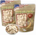 2 Bags of American Ginseng Slices (4oz/Bag) 西洋参/花旗参 Panax Ginseng. Boosts Body Immunity, Energy & Stamina for Man & Women