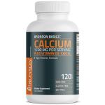 Bronson Calcium 1200mg Per Serving Plus Vitamin D3 1000 IU High Potency Formula, Non-GMO, 120 Tablets