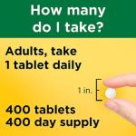 Nature Made Vitamin D3 2000 IU (50 mcg), Vitamin D Supplement for Bone, Teeth, Muscle and Immune Health Support, 400 Tablets, 400 Day Supply