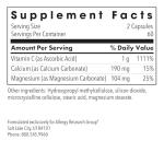 Allergy Research Group Buffered Vitamin C - Buffered Vitamin C 100mg per Serving, Ascorbic Acid Powder Capsules with Calcium Magnesium Complex, Immune Health - 120 Capsules