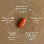 New Chapter Men's Multivitamin 50 Plus for Brain, Heart, Digestive, Prostate & Immune Support with 20+ Nutrients + Astaxanthin - Every Man's One Daily 55+, Gentle on The Stomach - 72 ct