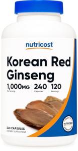 Nutricost Korean Ginseng 1000mg, 240 Capsules
