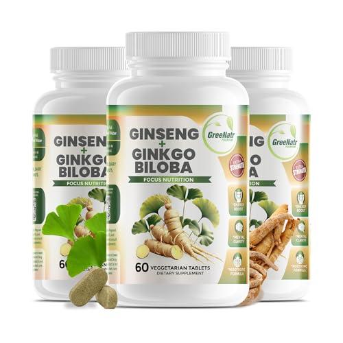 GreeNatr Ginseng with Ginkgo Biloba Supplement