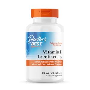 Doctor's Best Vitamin E Tocotrienols contains TocoGaia ULTRA™ bioenhanced full spectrum vitamin E complex, 60 Count