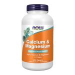 NOW Foods Supplements, Calcium & Magnesium 2:1 Ratio, High Potency, Supports Bone Health*, 250 Tablets