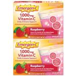 Emergen-C 1000mg Vitamin C Powder, with Antioxidants, B Vitamins and Electrolytes, Vitamin C Supplements for Immune Support, Caffeine Free Drink Mix, Raspberry Flavor - 60 Count/2 Month Supply