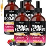 NEW AGE Vitamin B-Complex B5 Pantothenic Acid | B12 Methylcobalamin | B1 Thiamine | B6 Pyridoxine | B7 Biotin | B9 Folic | B3 Niacinamide - B Complex Liquid Drops, Made in USA Supplement - 8fl oz