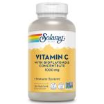 SOLARAY Vitamin C 1000mg with Bioflavonoids Concentrate - Vitamin C Capsules with Rose HIPS and Acerola Cherry - Antioxidant, Heart Health and Immune Support Supplement, Vegan, Non-GMO, 250 Servings