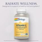 SOLARAY Vitamin C 1000mg with Bioflavonoids Concentrate - Vitamin C Capsules with Rose HIPS and Acerola Cherry - Antioxidant, Heart Health and Immune Support Supplement, Vegan, Non-GMO, 250 Servings