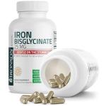 Bronson Iron Bisglycinate 25 mg Gentle on The Stomach, Supports Energy & Healthy Red Blood Cell Production - Non-Constipating Formula - Non GMO, 180 Vegetarian Capsules