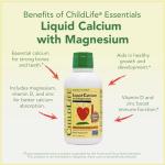 ChildLife Essentials Liquid Calcium Supplement for Kids - Baby Calcium with Magnesium, Zinc, and Vitamin D3 - Orange Flavor, 16 fl oz (1 Pack)