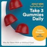 SmartyPants Men's Multivitamin Gummies - Improved Formula: Omega 3 (DHA/EPA), Methylfolate, Vitamin D3, C, Vitamin B12, B6, Vitamin A, K, Zinc & Selenium, Gluten Free, 90 Count (30 Day Supply)