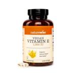 NatureWise Vitamin E 1000 IU Softgels (450mg dL-Alpha) - Vegan, Gluten-Free, Soy-Free, Non-GMO Antioxidant Dietary Supplement for Skin, Heart, Eye, and Immune Health Support - 60-Day Supply, 120 Count