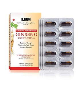 ILHWA Enzyme Fermented Ginseng, 30 liquid capsules