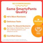 SmartyPants Kids Multivitamin Gummies - Improved Formula: Omega 3 (DHA/EPA), Vitamins D3, C, B12, B6, Vitamin A, K & Zinc, Gluten Free, Three Fruit Flavors, 60 Count (30 Day Supply)