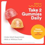 SmartyPants Kids Multivitamin Gummies - Improved Formula: Omega 3 (DHA/EPA), Vitamins D3, C, B12, B6, Vitamin A, K & Zinc, Gluten Free, Three Fruit Flavors, 60 Count (30 Day Supply)